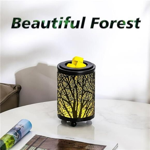 Electric Wax Melt Warmer PTC Heating Plate with 7 Colors LED Changing Black - Picture 5 of 7